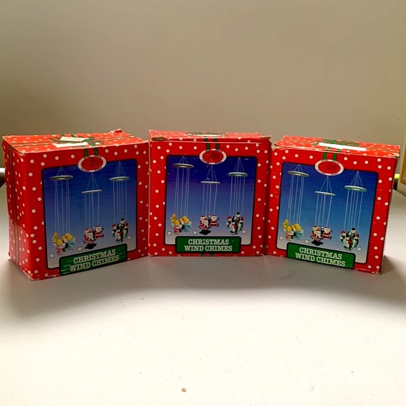 Vintage Wind Chimes Christmas Angel River Grove Pottery Works Set Of Thr… - Picture 1 of 5
